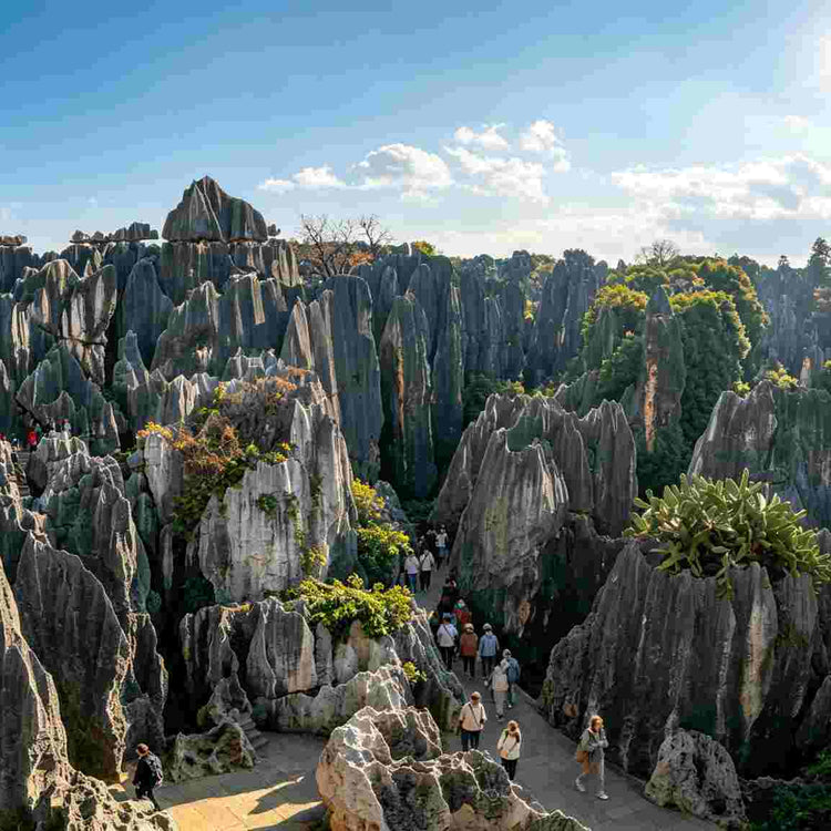 Stone Forest scenic area in Kunming, Yunnan karst landscape travel photo
