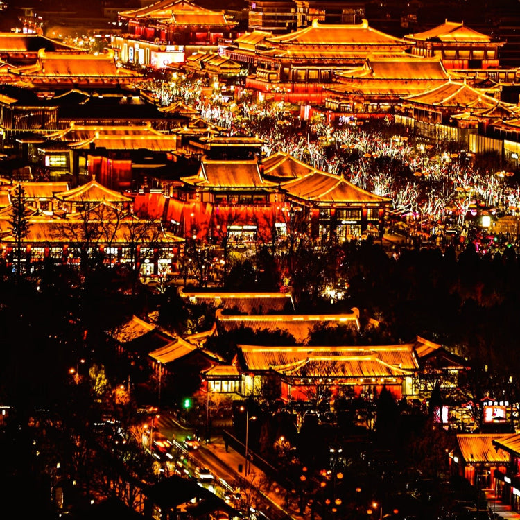 Luminous night view of Datang Everbright City pedestrian street