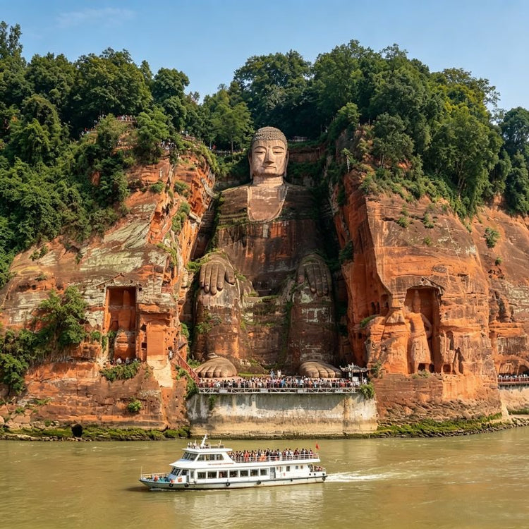 Leshan Giant Buddha, world's largest stone Buddha, UNESCO World Heritage Site in Sichuan