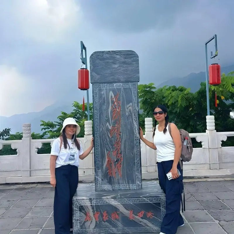 Happy female travelers at Mutianyu Great Wall private tour