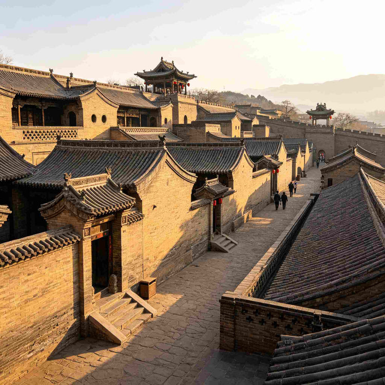 Aerial view of Wang Family Compound grand Shanxi merchant mansions