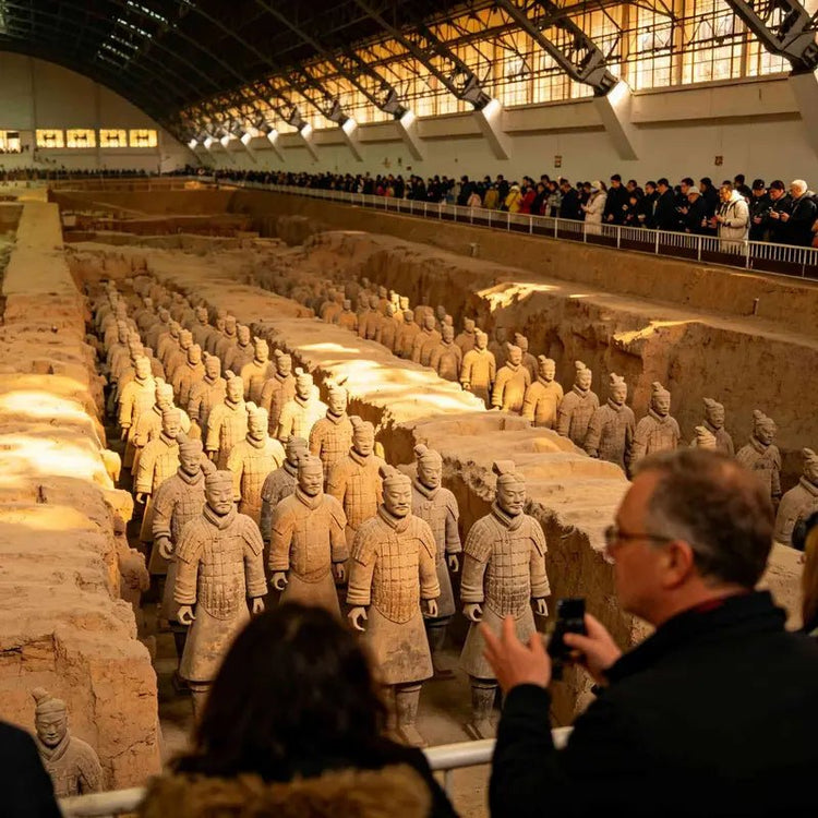 Terracotta Warrior statues at Qinshihuang's Mausoleum Museum, UNESCO World Heritage Site in Xi'an