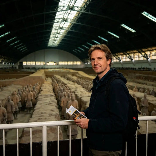 American traveler visiting Terracotta Warriors Museum in Xi'an China, 2026 private cultural tour guide