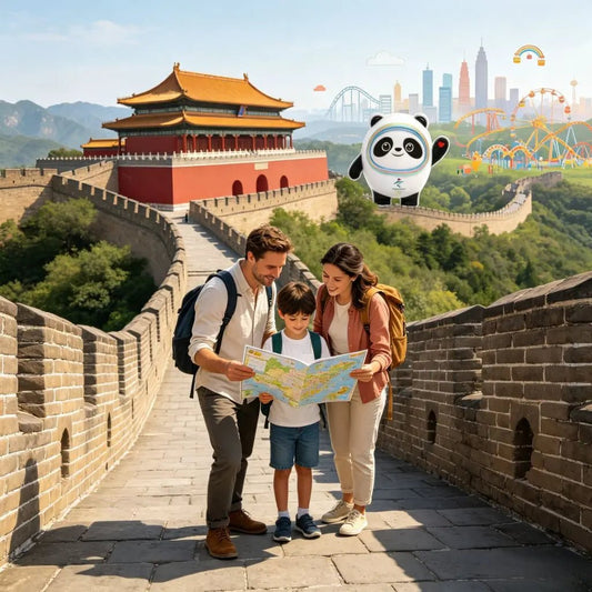 Family exploring imperial Beijing landmarks, Chinese culture family tour