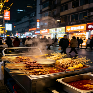 Arrival in Chengdu local snack street food tour