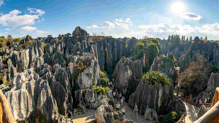 Stone Forest scenic area in Kunming, Yunnan karst landscape travel photo