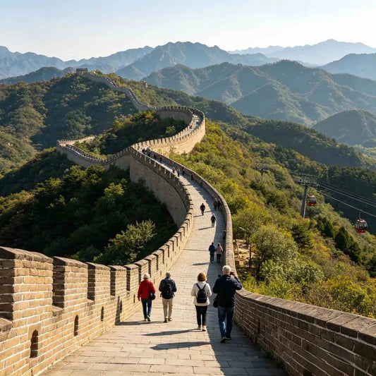 Mutianyu Great Wall hike: ancient stone ramparts across lush mountains, UNESCO World Heritage near Beijing