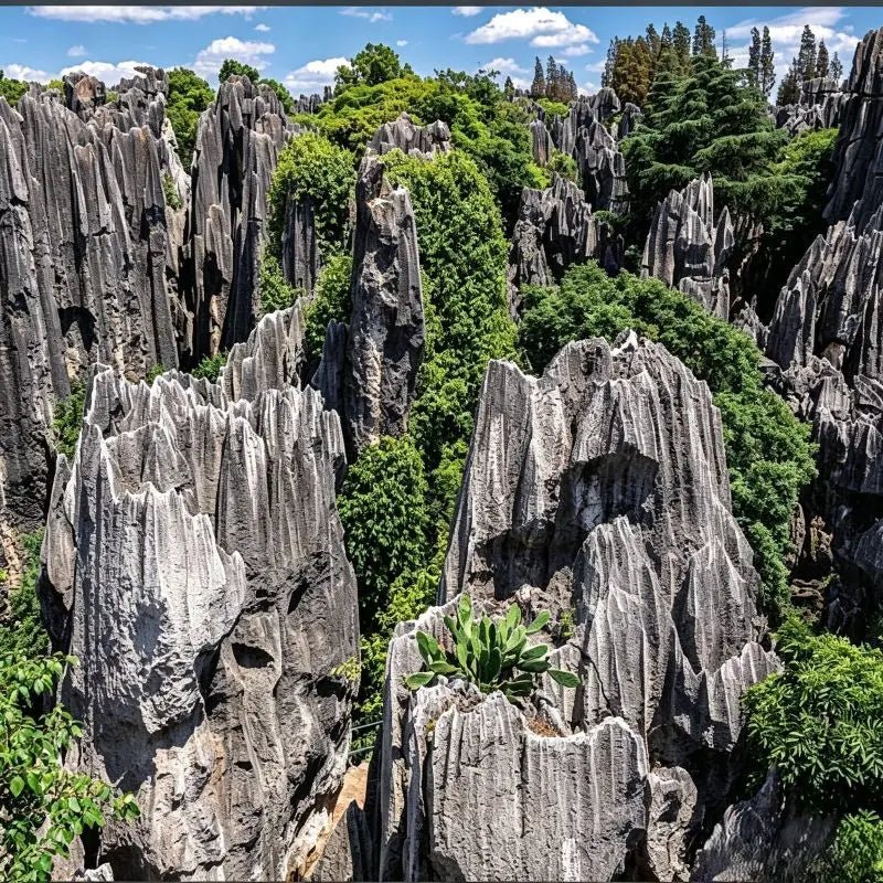 Shilin Stone Forest Kunming Yunnan, karst rock formations, world natural heritage