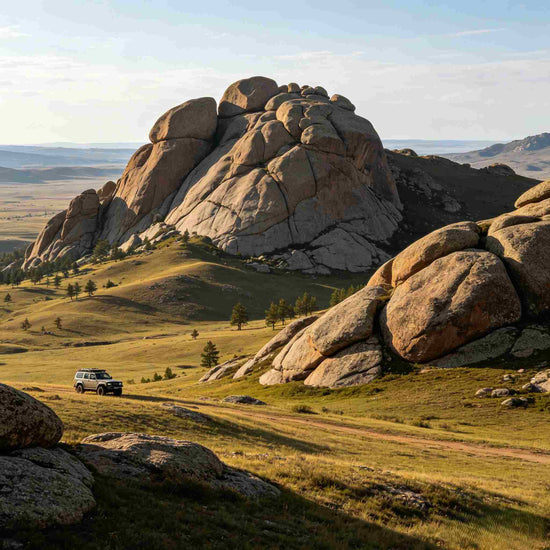 Baga Gazaryn Chuluu granite rock formations, Mongolian wilderness landscape