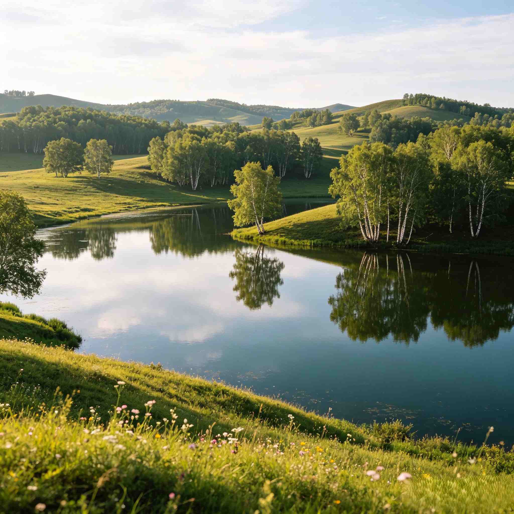 General's Lake at Ulan Butong Grassland, Inner Mongolia natural landscape