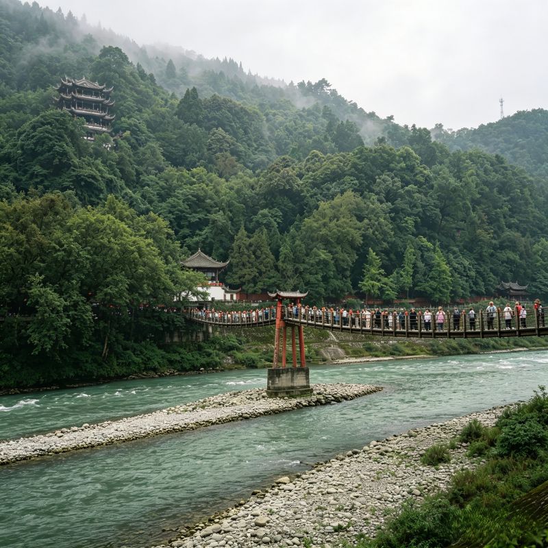 Dujiangyan Irrigation System, 2000-year-old UNESCO World Heritage water project in Sichuan