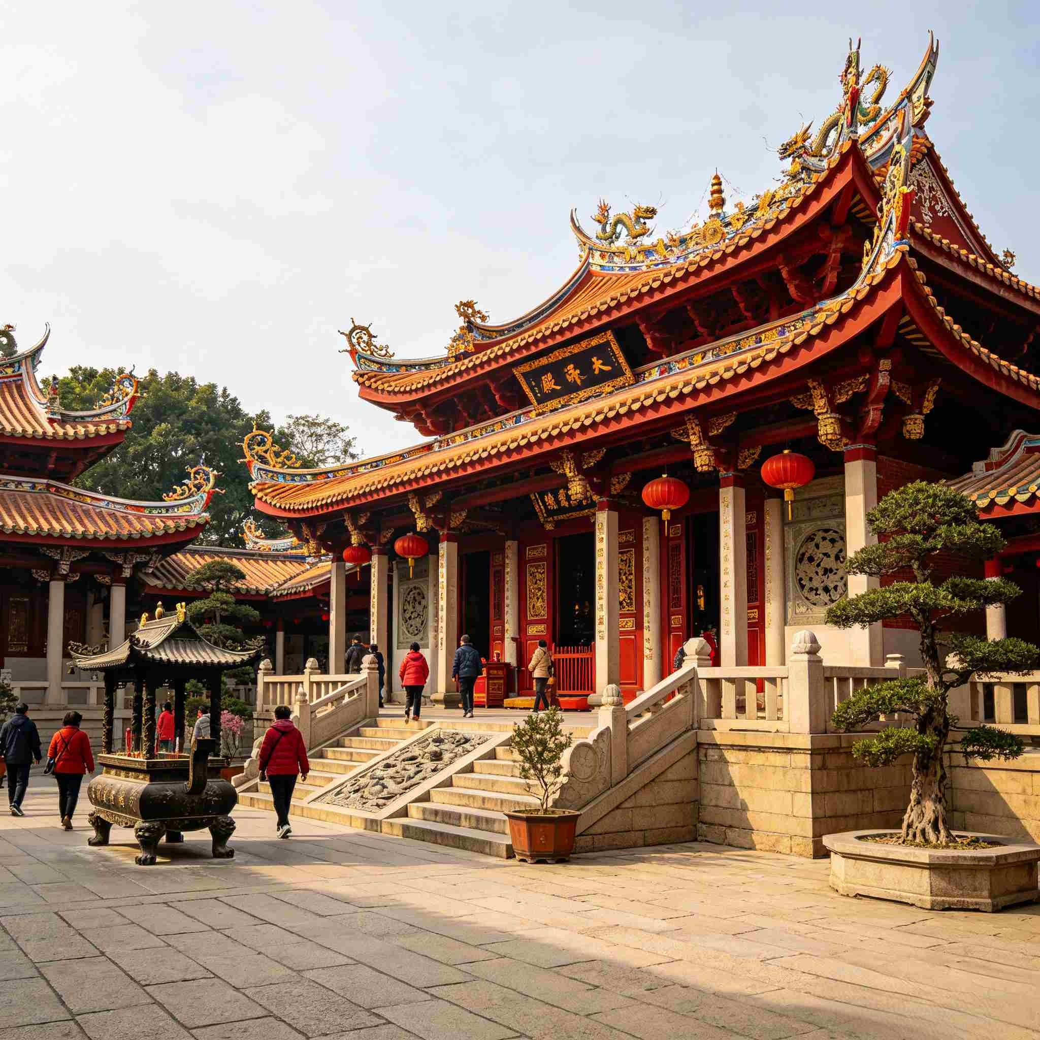 South Putuo Temple grand hall with classic Minnan Buddhist architecture