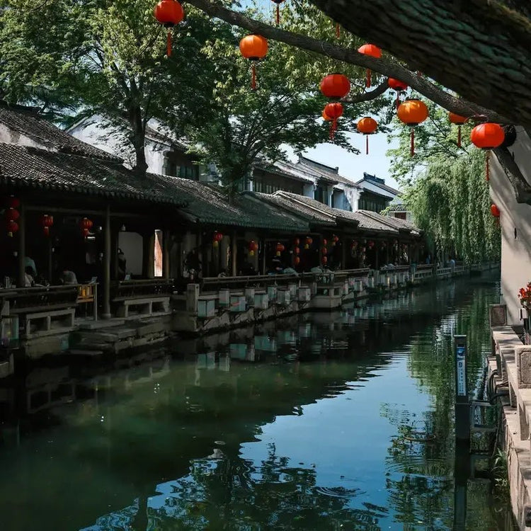 Suzhou Pingjiang Road canal street red lanterns private tour