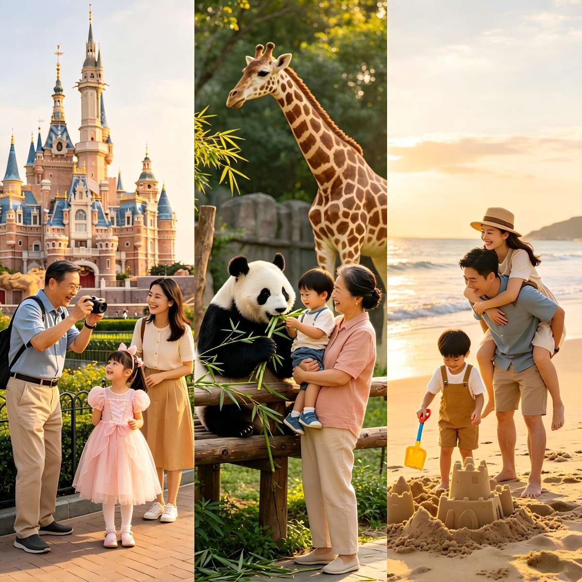 9-Day Family Vacation Tour Shanghai Guangzhou Sanya Disney Chimelong Beach Holiday