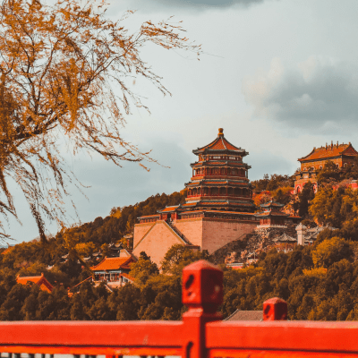 Summer Palace Buddha Incense Pavilion, classic Beijing ancient architecture view