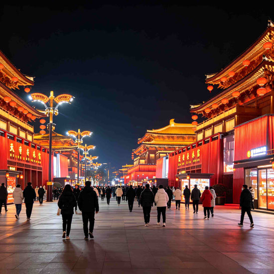 Tang Dynasty Ever-bright City pedestrian street at night, Xi'an