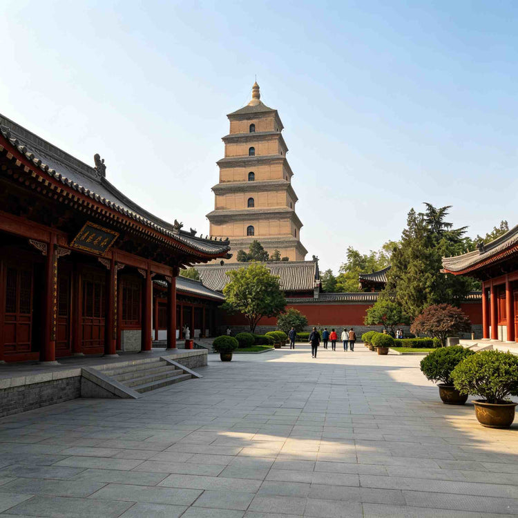 Giant Wild Goose Pagoda historic landmark in Xi'an, China