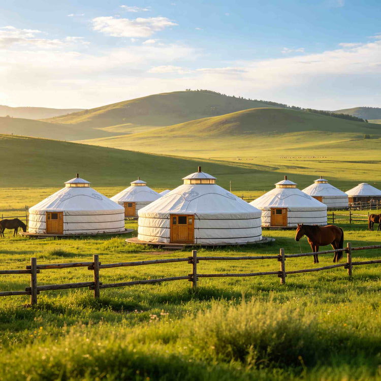 Traditional Mongolian yurt resort on the grassland, Inner Mongolia accommodation experience