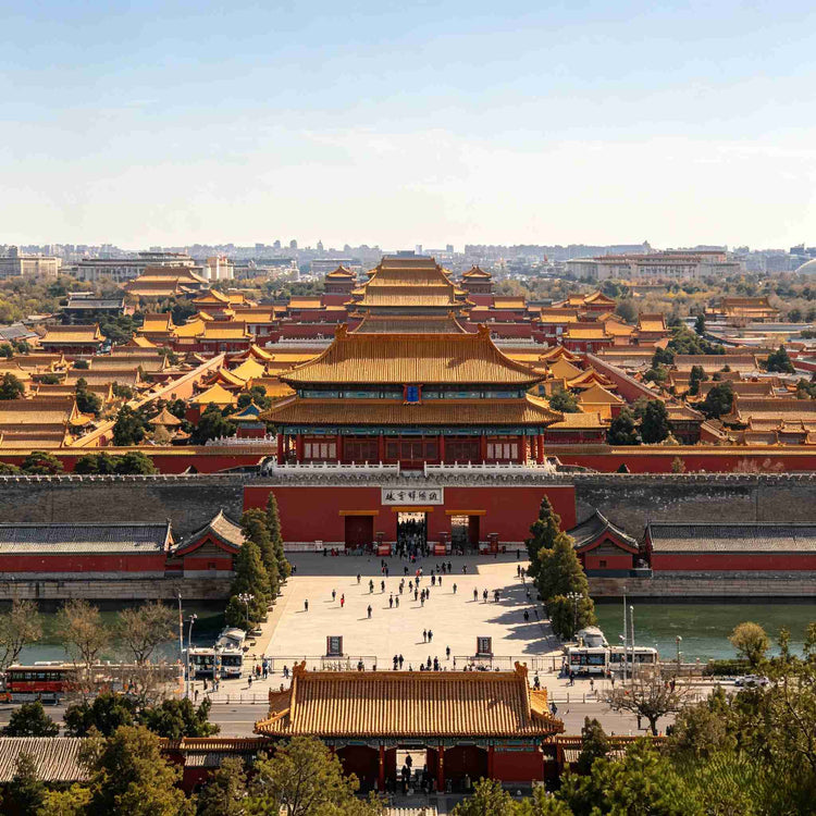 Panoramic view of Forbidden City from Jingshan Park, Beijing imperial heritage tour