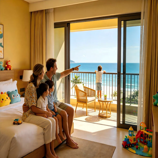 Family-friendly hotel sea view room Shanghai Guangzhou Sanya comfortable stay