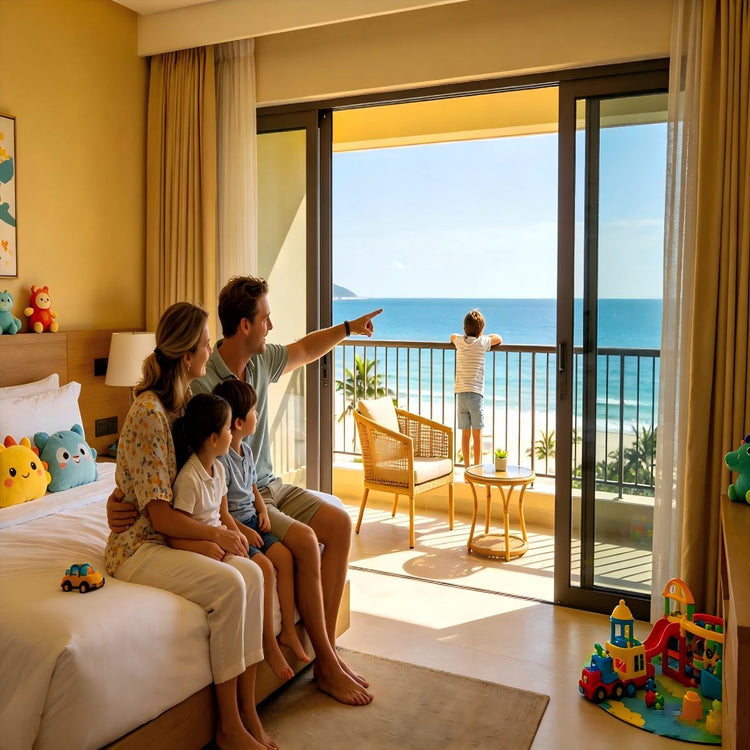 Family-friendly hotel sea view room Shanghai Guangzhou Sanya comfortable stay