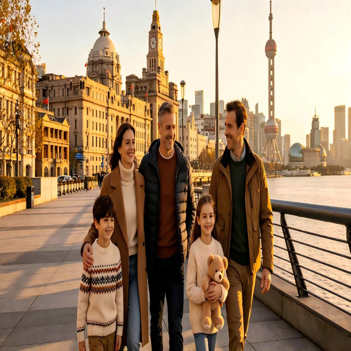 Shanghai The Bund Lujiazui skyline Ocean Aquarium family sightseeing